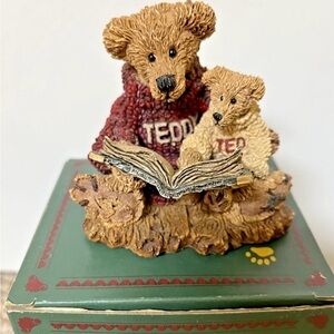 Boyds Bears Bearstone - Ted and Teddy Collectible Figuring Dad Son